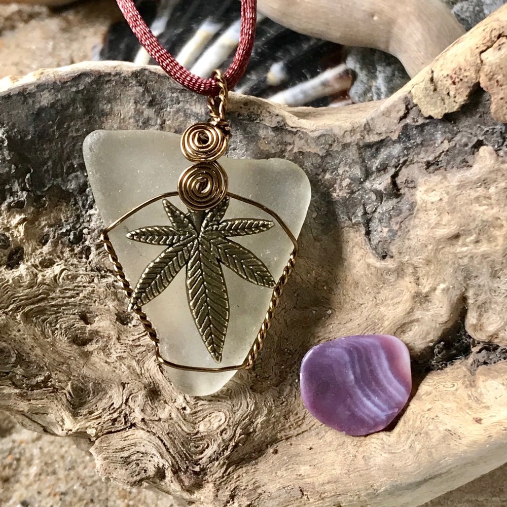 420 Sea glass necklace
